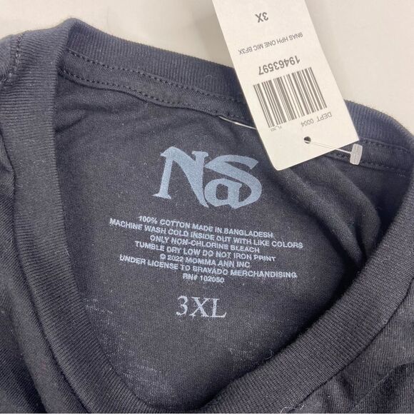 Nas One Mic Boyfriend Fit Oversized T-Shirt Size 3X - Picture 3 of 3